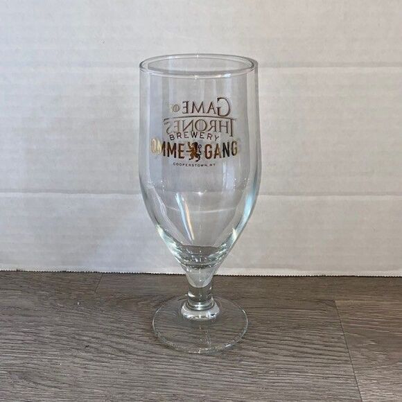 Game of Thrones: Ommegang Brewery Beer Drinking Glass Gold Lettering - Picture 2 of 2